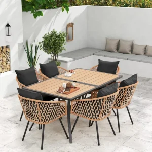 5/7/9-Piece All-Weather Rattan Patio Dining Set