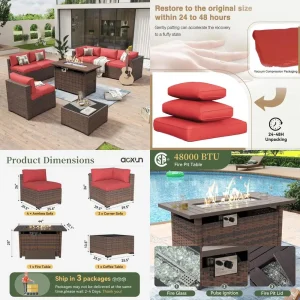 8-Piece Outdoor Patio Furniture Set