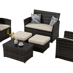 6 Pieces Outdoor Patio Furniture Set