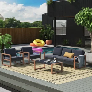 Outdoor 4-Piece Modern Furniture Set