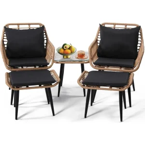 5 Piece Wicker Furniture Set