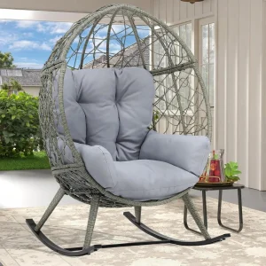 Wicker Rocking Egg Chair