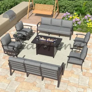 10-Seat Outdoor Sectional Sofa Set