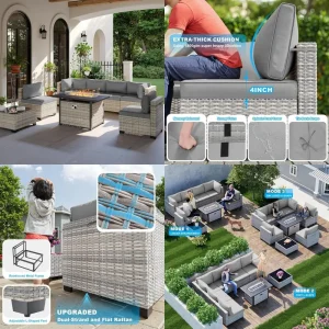 Modern 8-Piece Patio Furniture Set